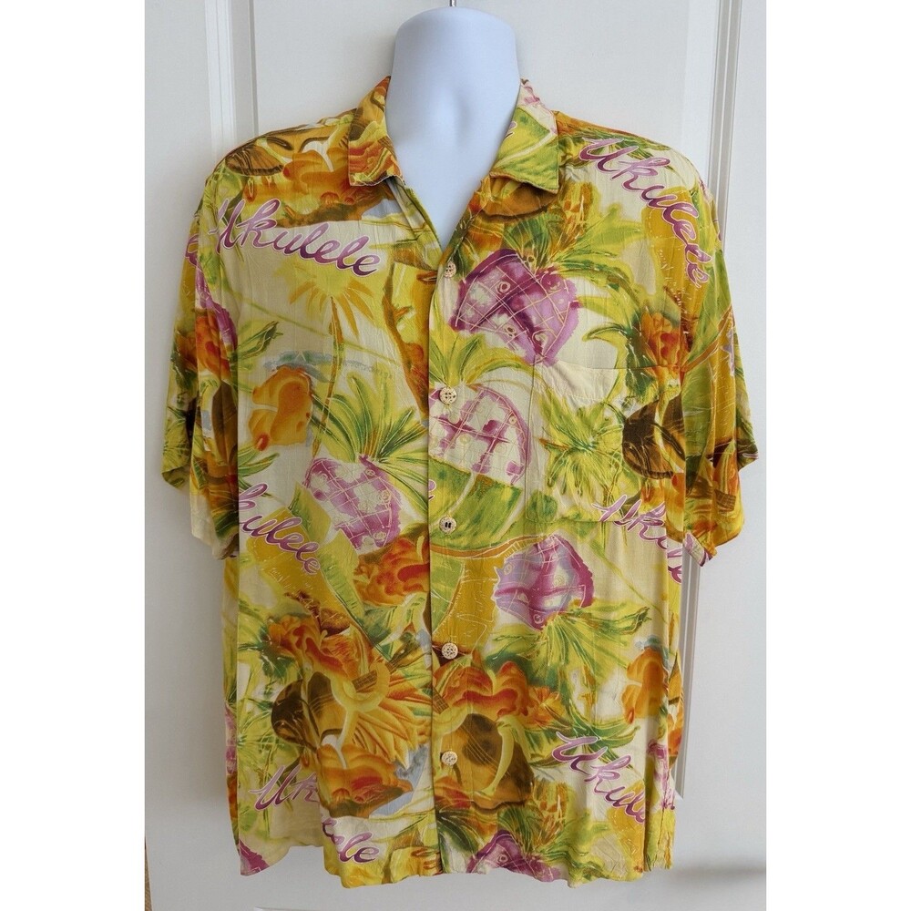 Jams World Vintage Men’s Hawaiian Aloha Shirt, Large, “Kamaka” Good Condition